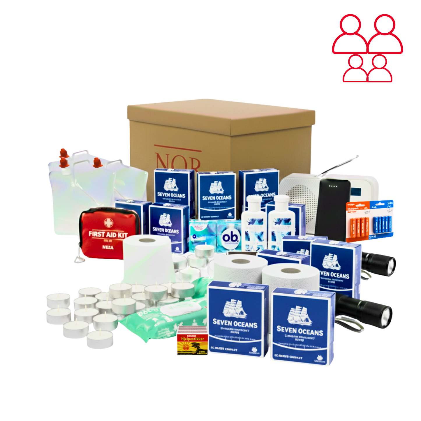 Komplett Beredskapslager - Familie