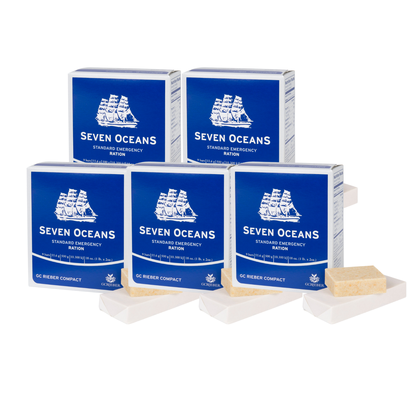 Seven Oceans nødrasjoner - 5pk